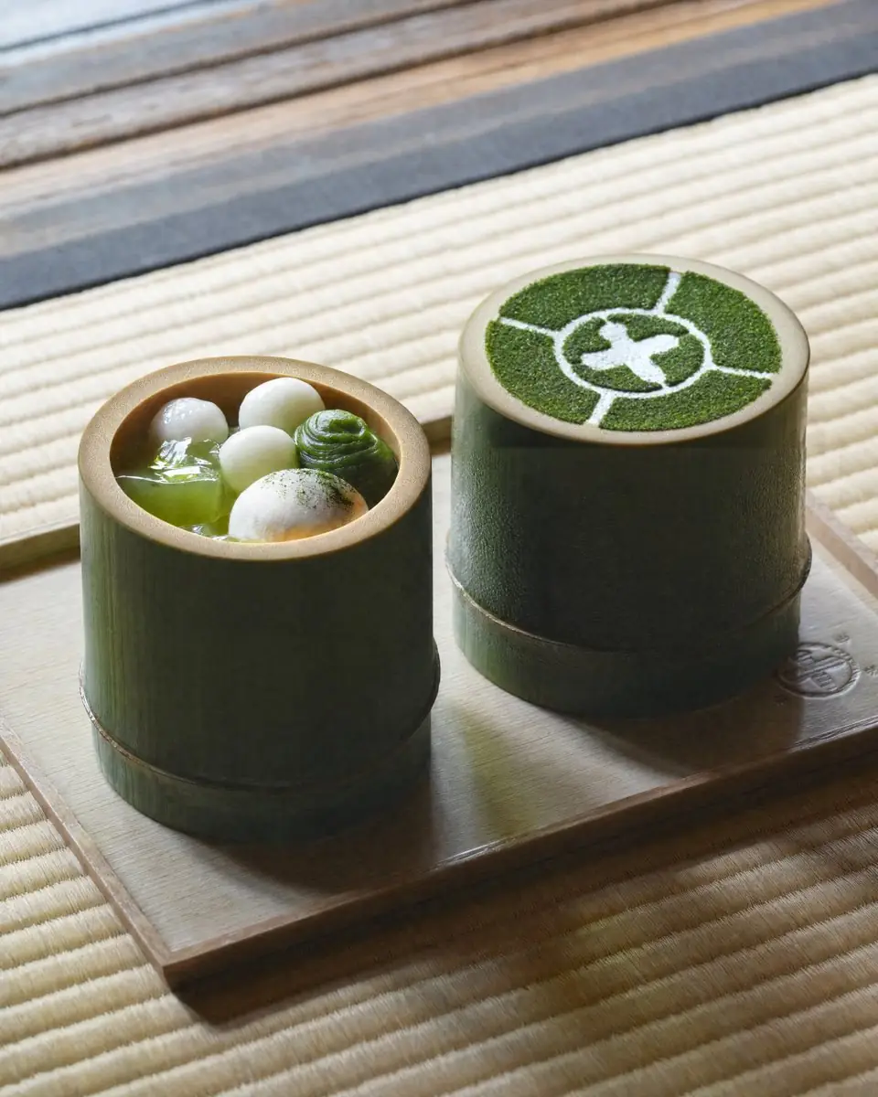 Green tea jelly at Nakamura Tokichi
